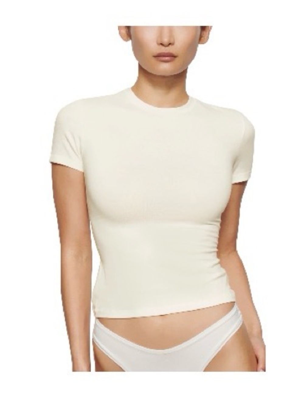 SKIMS Cream Short-Sleeve Crew Tee